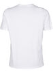 T-shirt med rund hals og rhinsten, Bright White, Packshot image number 1