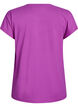 Ensfarvet tr&aelig;nings t-shirt, Lilla, Packshot image number 1