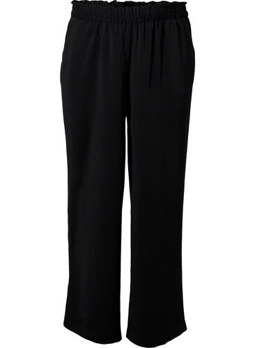 Flared bukser med lommer, Black, Packshot image number 0