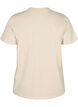 T-shirt i bomuld med motiv, Beige, Packshot image number 1