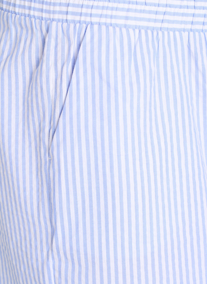 FLASH - Stribede shorts med høj talje, Blå, Packshot image number 2
