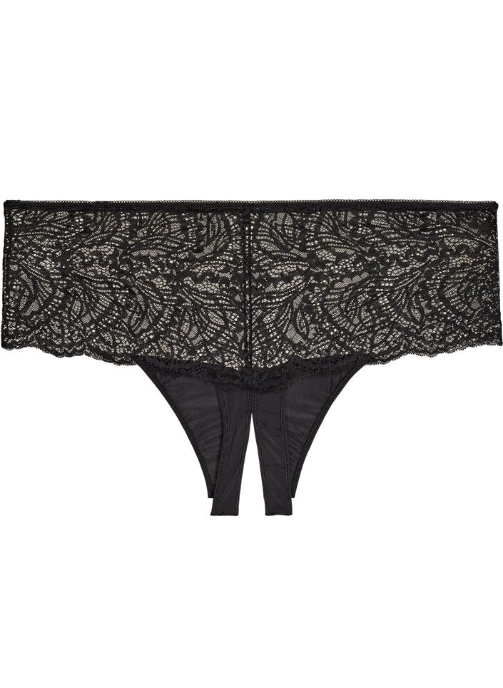 Bundl&oslash;s hipster-string med blonde og h&oslash;j talje, Sort, Packshot image number 1