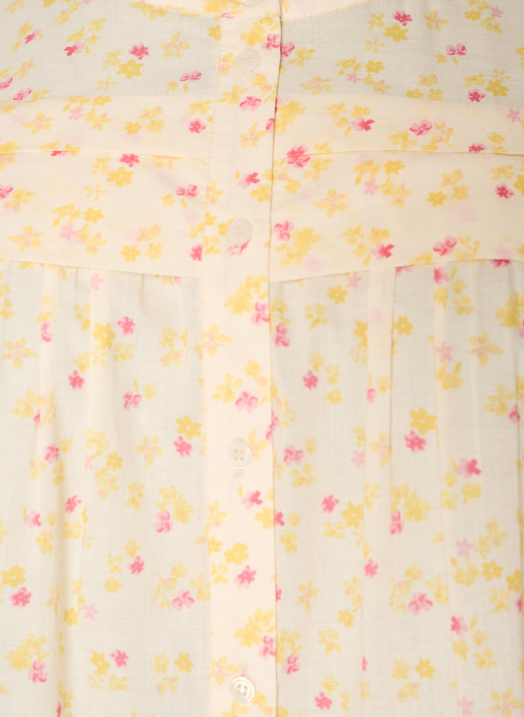 Zizzi&AElig;rmel&oslash;s skjortebluse i bomuld med A-form, Gul, Packshot image number 2