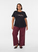 T-shirt med motiv , Sort, Model image number 1