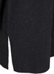 Lang strikbluse med lange ærmer, Dark Grey Melange, Packshot image number 3