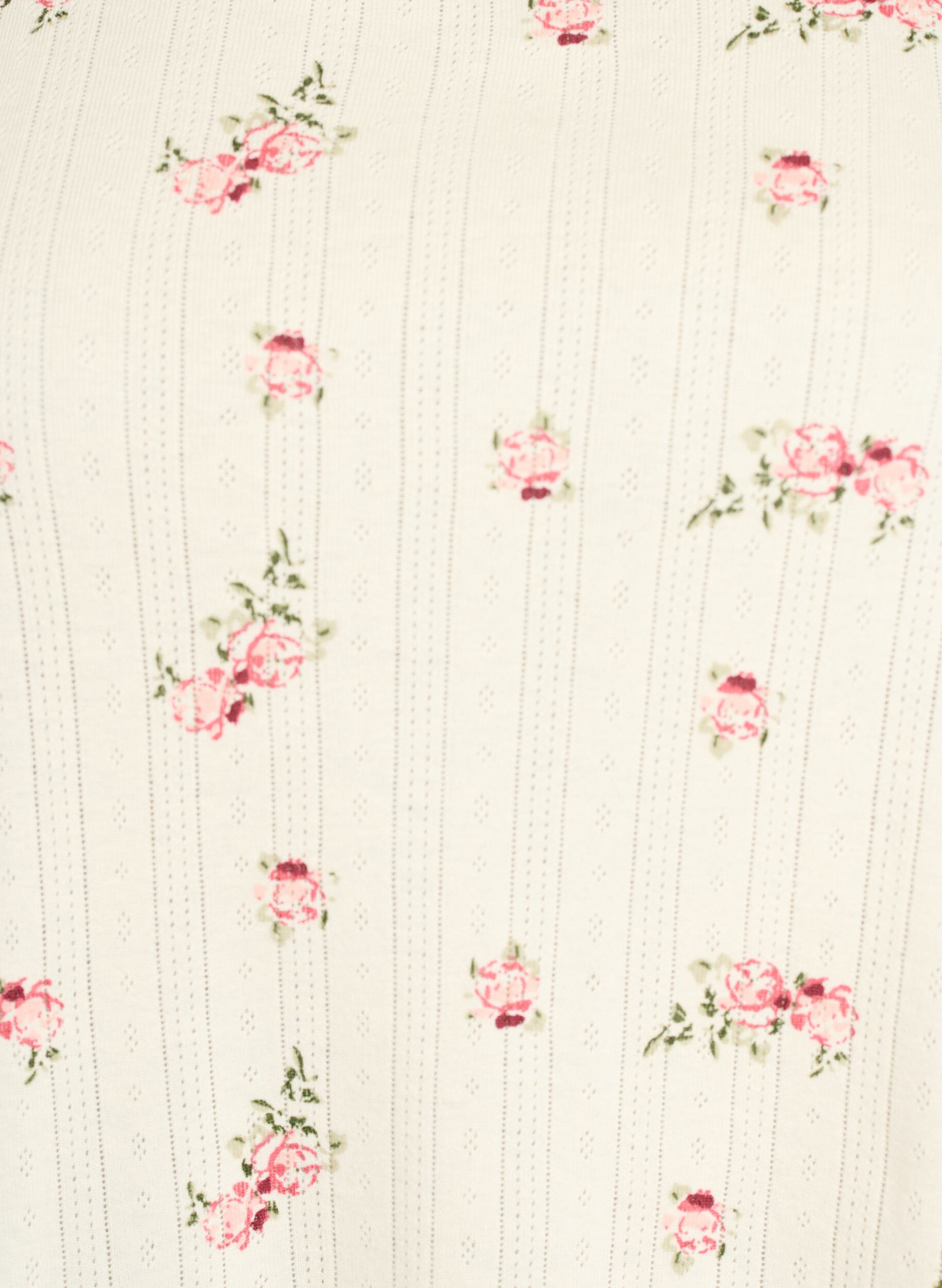 Zizzi Nattop i &oslash;kologisk bomuld med cap-&aelig;rmer, Vanilla, Packshot image number 2