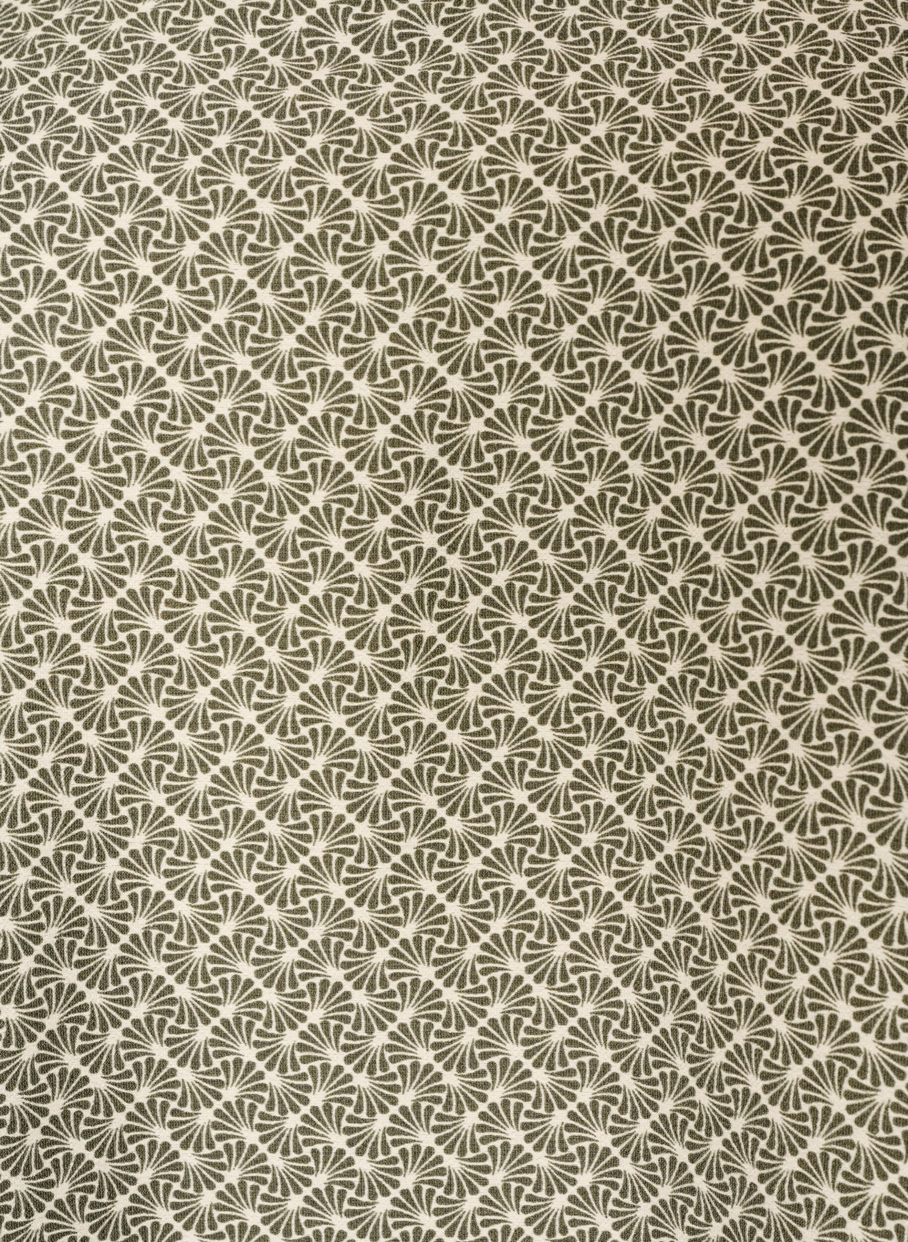 ZizziViskosebluse med m&oslash;nster og 3/4-&aelig;rmer, Gr&oslash;n, Packshot image number 2