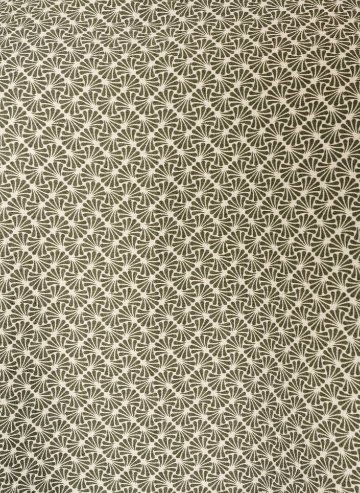 Viskosebluse med m&oslash;nster og 3/4-&aelig;rmer, Gr&oslash;n, Packshot image number 2