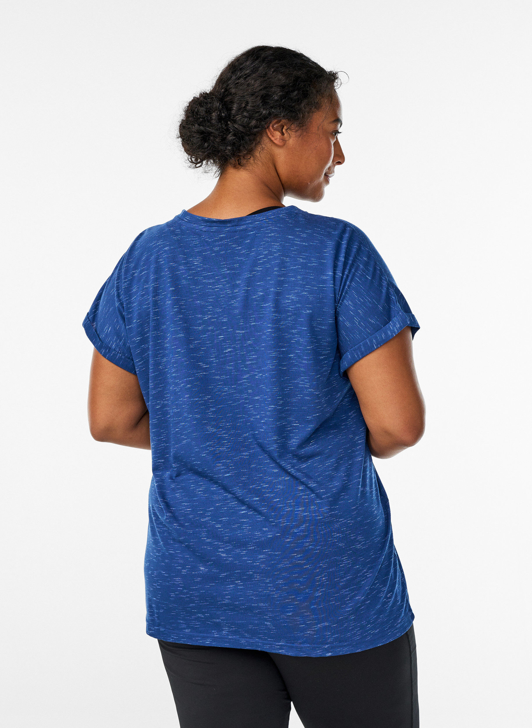 ZizziL&oslash;s tr&aelig;nings t-shirt med korte &aelig;rmer, Bl&aring;, Model image number 2