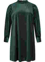 Strukturmønstret kjole i velour, Scarab