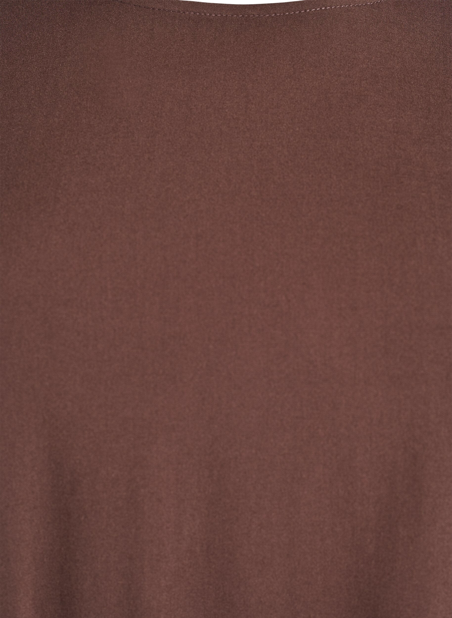 ZizziKort&aelig;rmet v&aelig;vet bluse med rund hals, Brun, Packshot image number 2