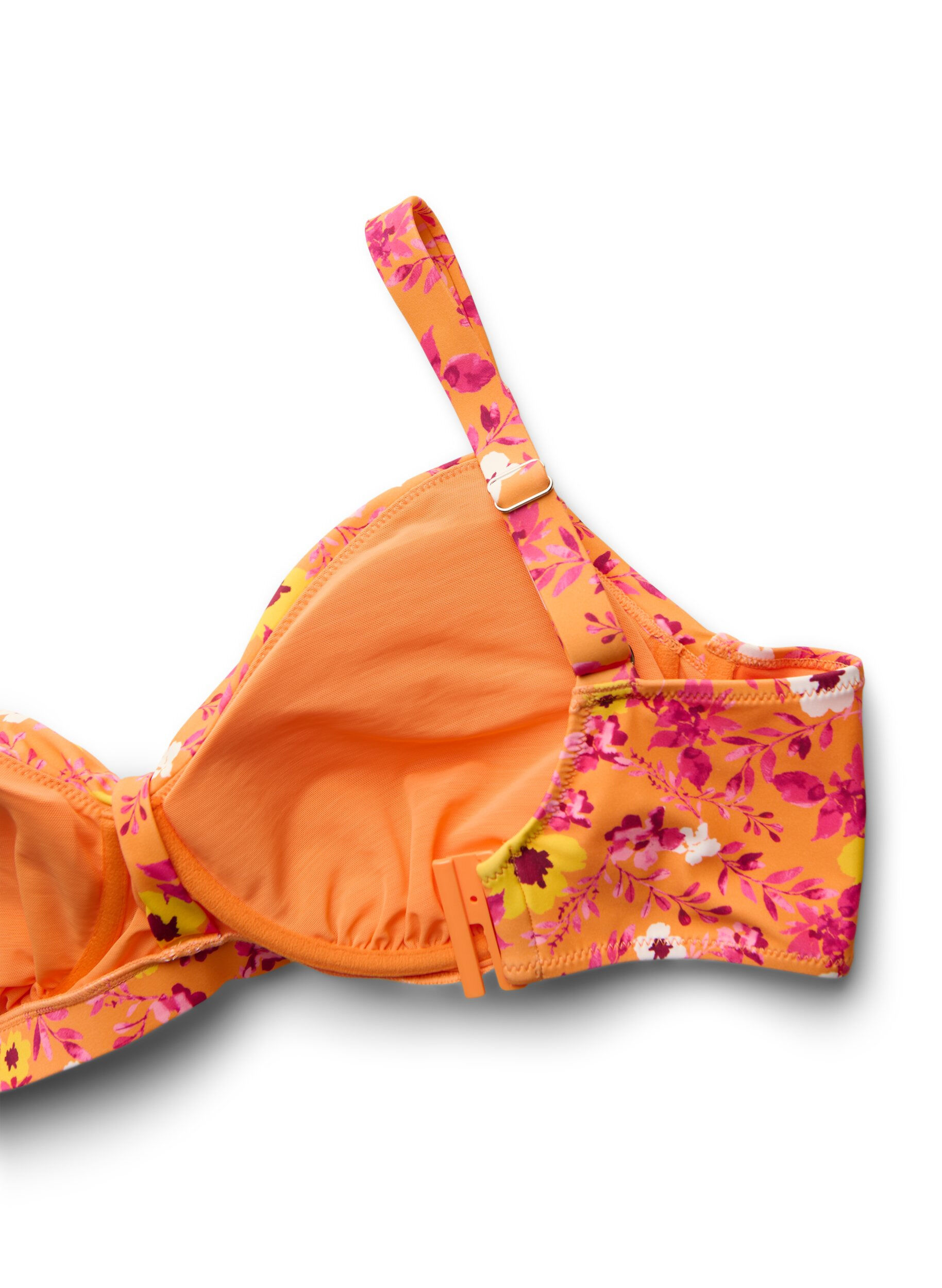 ZizziBikini bh med b&oslash;jle og m&oslash;nster, Orange, Packshot image number 3