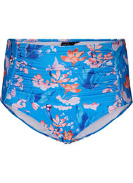 Ekstra højtaljet bikini underdel med print, Bright Blue Print