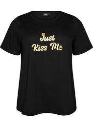 T-shirt med motiv, Sort