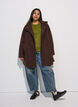 Kort frakke med A-facon, Brun, Model image number 1