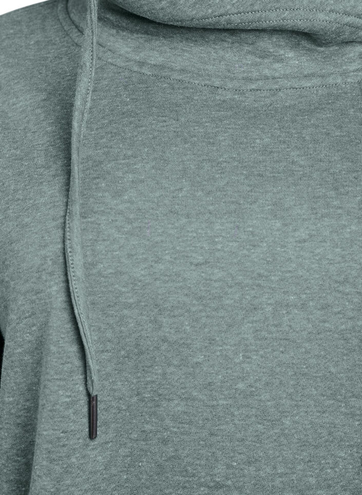 Sweatshirt med h&oslash;j krave og lommer, Gr&oslash;n, Packshot image number 2
