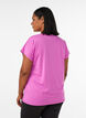 Ensfarvet tr&aelig;nings t-shirt, Lilla, Model image number 2