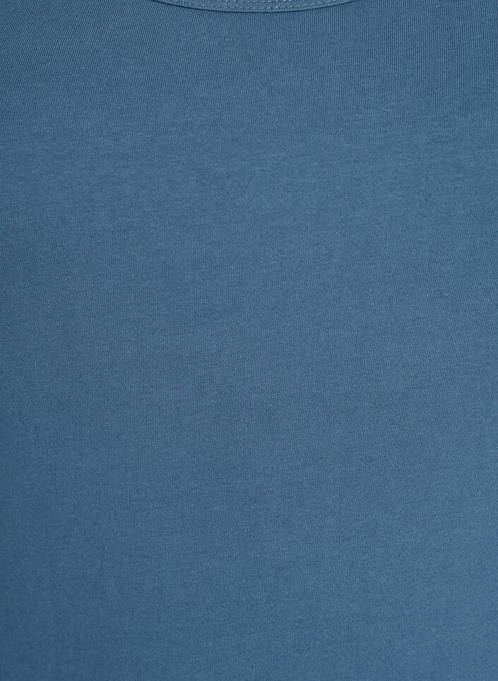Ensfarvet basis top i bomuld, Gr&aring;, Packshot image number 2