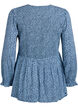 Bluse med smockoverdel og blomsterprint, Bl&aring;, Packshot image number 1