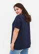 Kort&aelig;rmet basis t-shirt med v-hals, Bl&aring;, Model image number 2