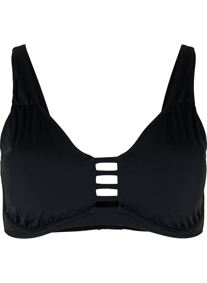 Bikini bøjle bh med udtagelige indlæg, Black, Packshot image number 0