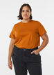 Basis t-shirt i bomuld med rund hals, Orange, Model image number 0