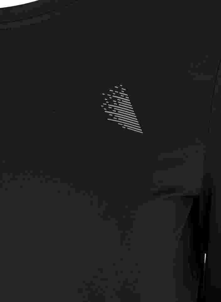 Træningsbluse med lange ærmer, Black, Packshot image number 2