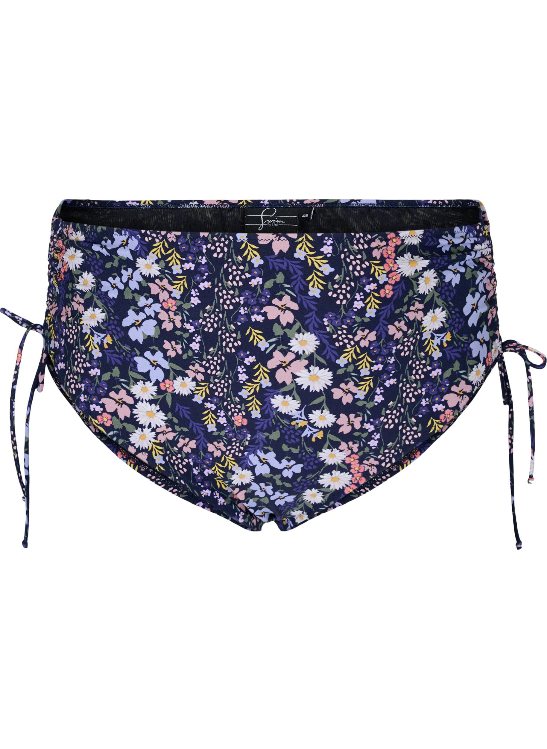 Zizzi Printet bikini underdel med h&oslash;j talje, Ditsy Flower, Packshot image number 0