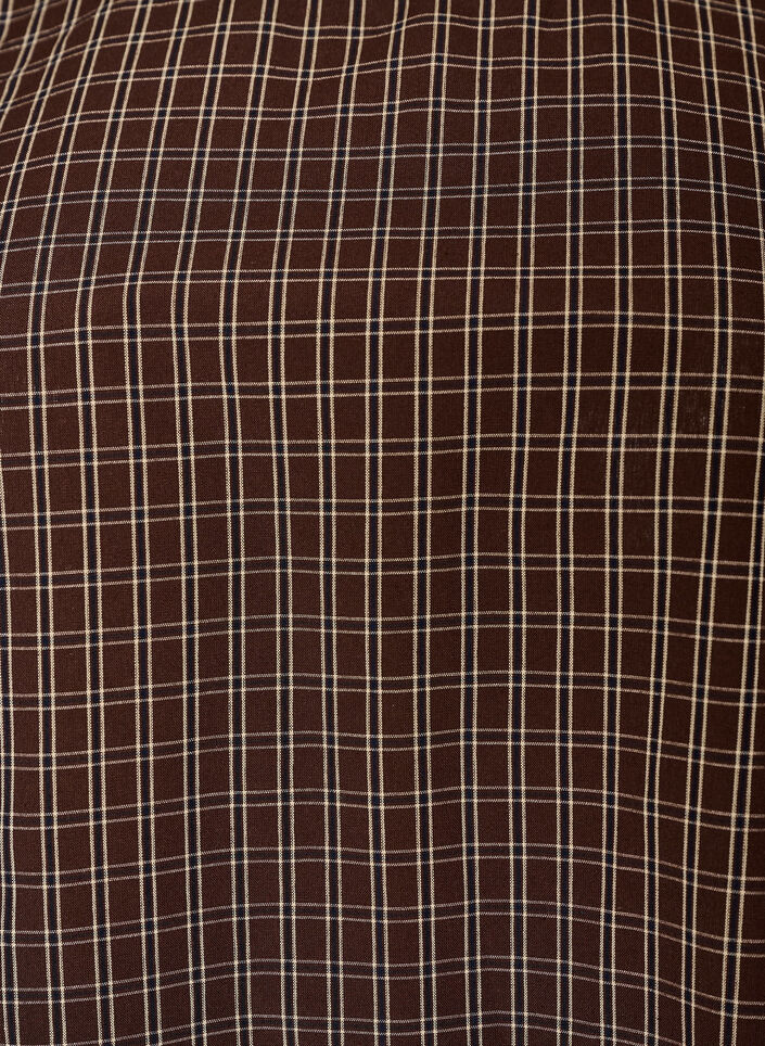 Ternet top med asymmetrisk blondekant, Brun, Packshot image number 2