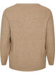 Meleret strikbluse med rund hals, Beige, Packshot image number 1