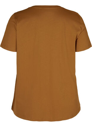 T-shirt med tryk i økologisk bomuld, Rubber, Packshot image number 1
