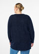 Lang&aelig;rmet bluse med struktur, Bl&aring;, Model image number 2