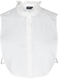 Løs skjortekrave med flæsekant, Bright White