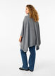 Poncho med høj hals, Medium Grey Melange, Model image number 1