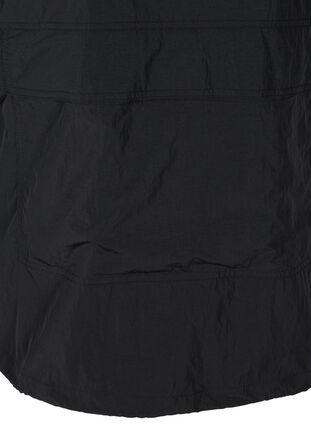 Anorak med hætte og lomme, Black, Packshot image number 3