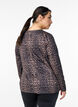 Langærmet træningsbluse med leopardprint, Brun, Model image number 2