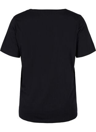 Kortærmet nat t-shirt med tryk, Black HEARTBEAT, Packshot image number 1