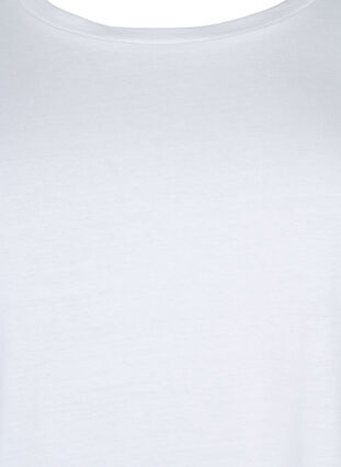 T-shirt i bomuld med broderi anglaise, Bright White, Packshot image number 2