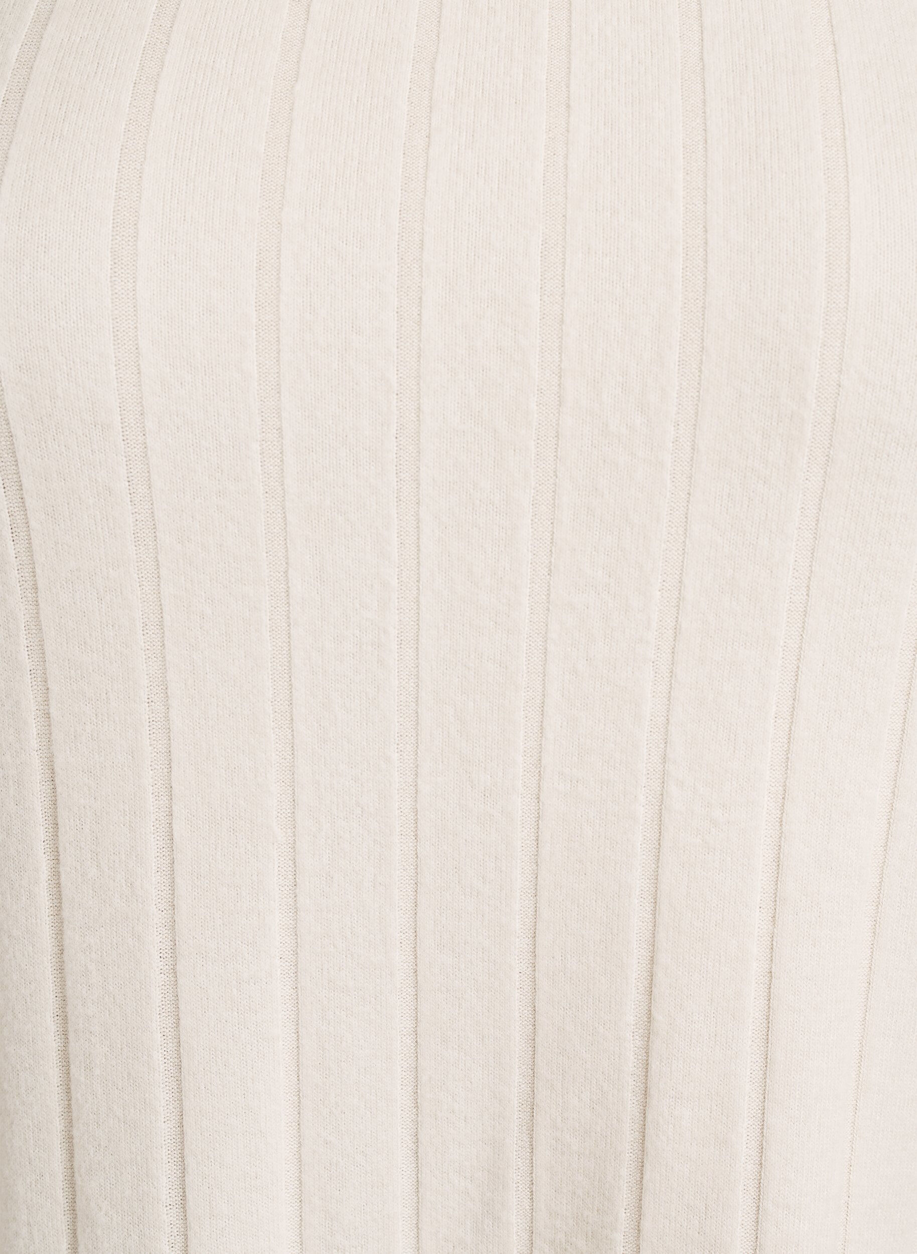 Zizzi Jerseybluse med firkantet hals og ribstruktur, Beige, Packshot image number 2