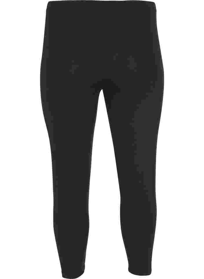 Basis 3/4 leggings i viskose, Black, Packshot image number 1