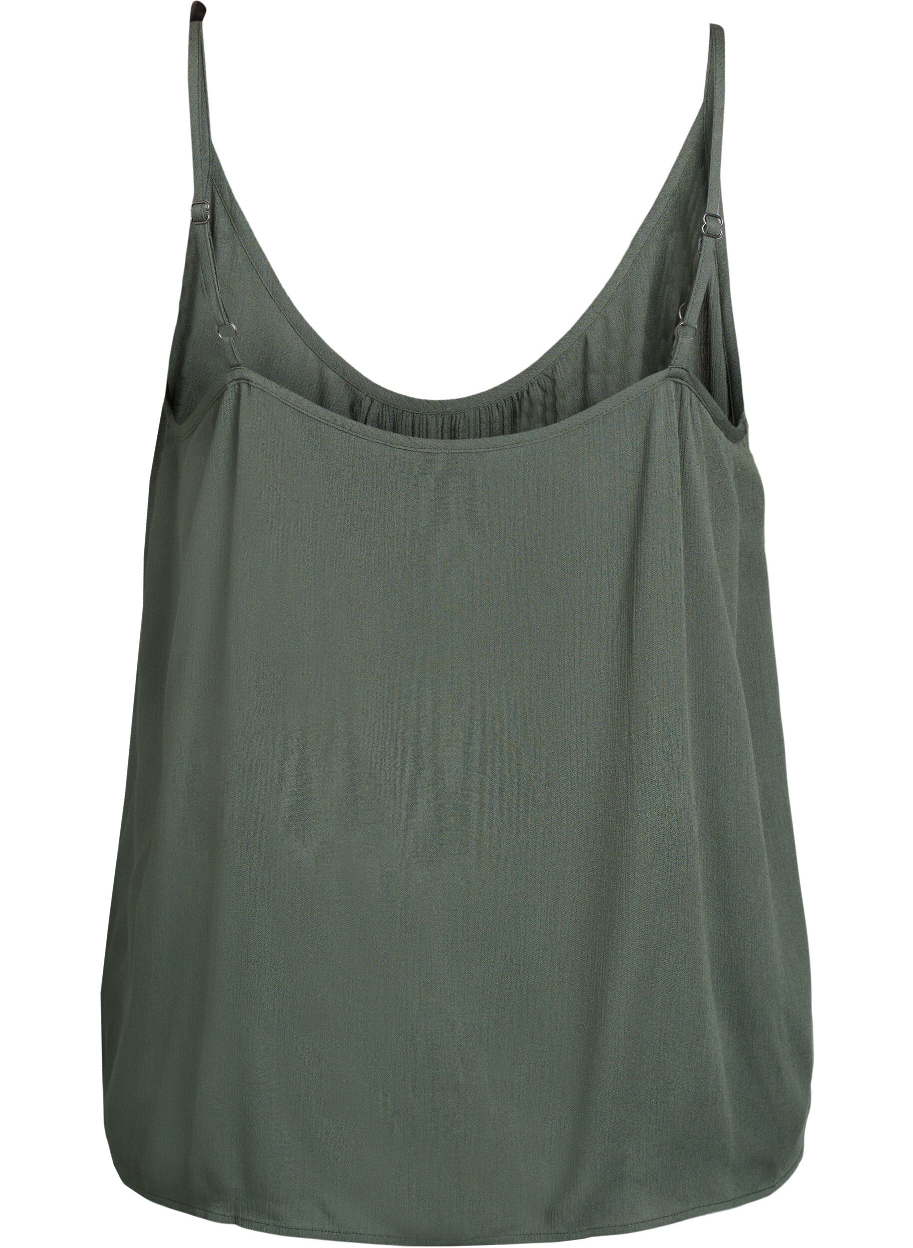 ZizziStrop top i viskose, Gr&oslash;n, Packshot image number 1