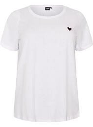 T-shirt med motiv, Hvid