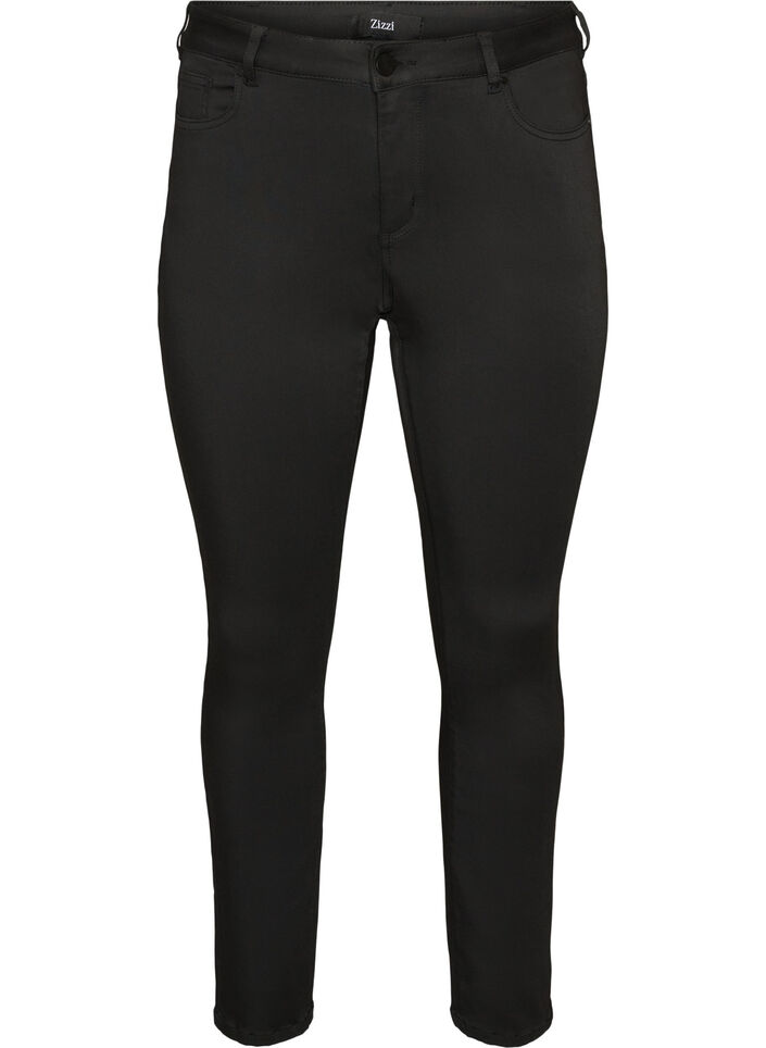 Emily Stay Black jeans med regul&aelig;r taljeh&oslash;jde, Sort, Packshot image number 0