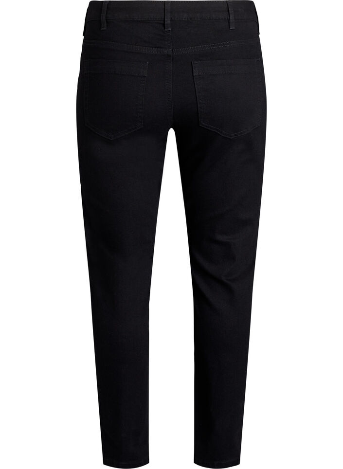 Slim fit Emily jeans med regul&aelig;r talje, Sort, Packshot image number 1