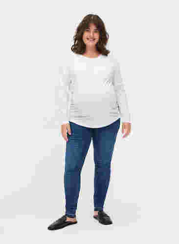 Basis graviditets bluse med lange ærmer, White, Model image number 2