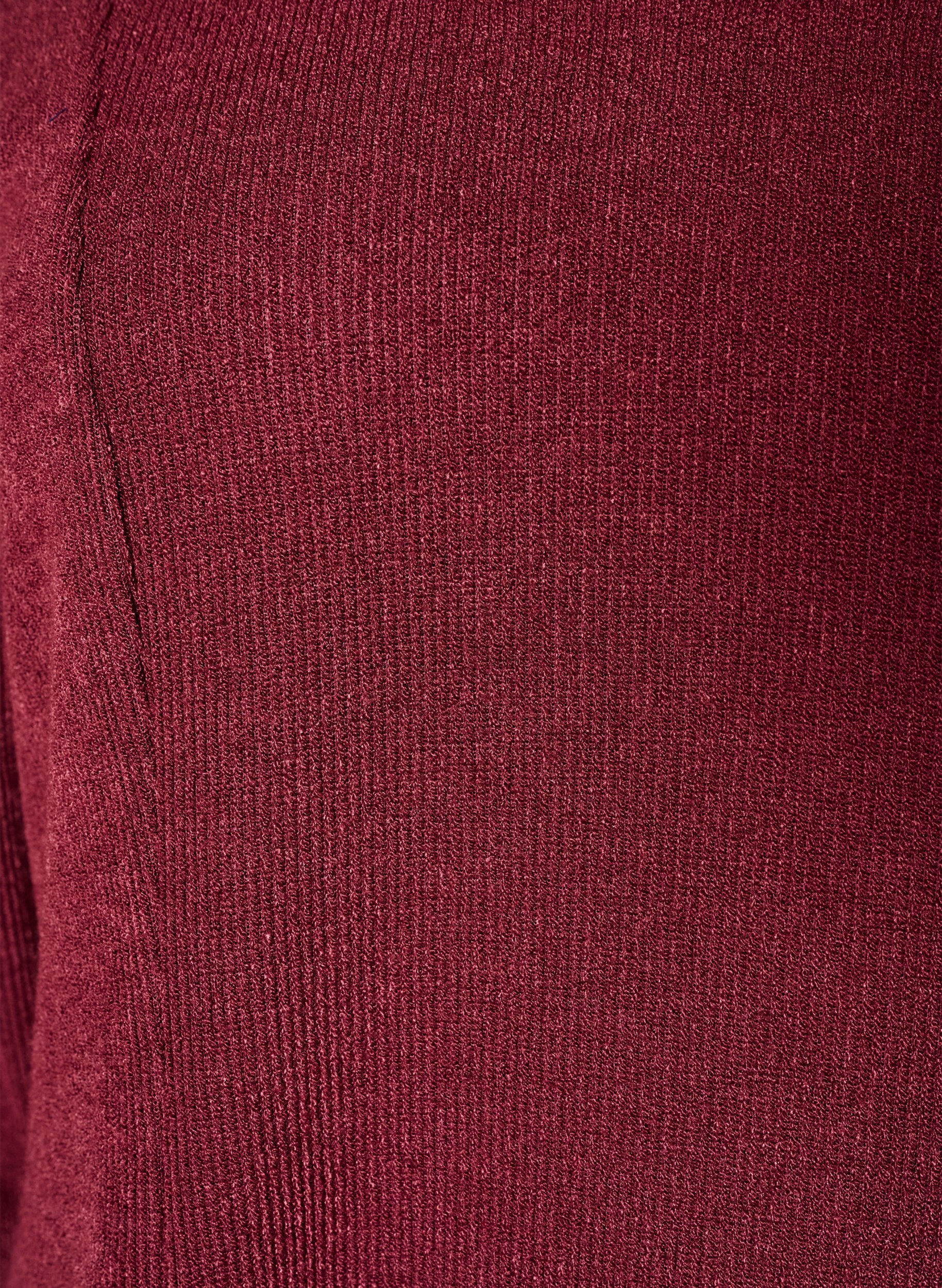 ZizziJerseybluse med ribstruktur og A-form, R&oslash;d, Packshot image number 2