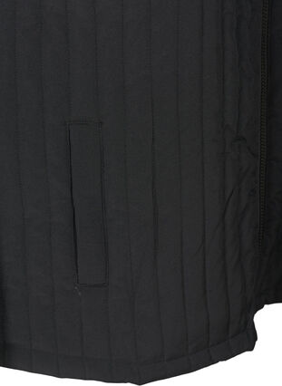 Kort højhalset vest med lommer, Black, Packshot image number 3