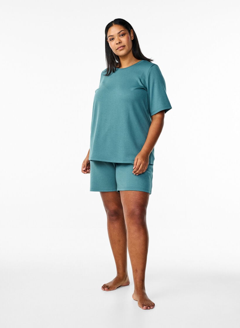 T-shirt i modalmix, Grøn, Model image number 1