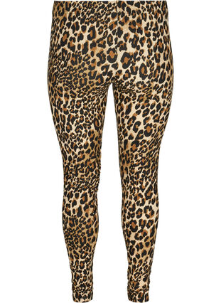 Viskose leggings med leopardprint, LEO AOP, Packshot image number 1