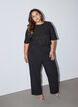 Bluse med struktur og glimmer, Sort, Model image number 1